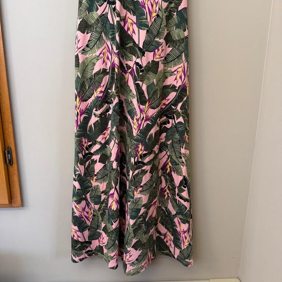 Lands End Womens Tropical Leaf Print Wrap Maxi Dress Size SMALL Resort Vacation - Picture 7 of 12